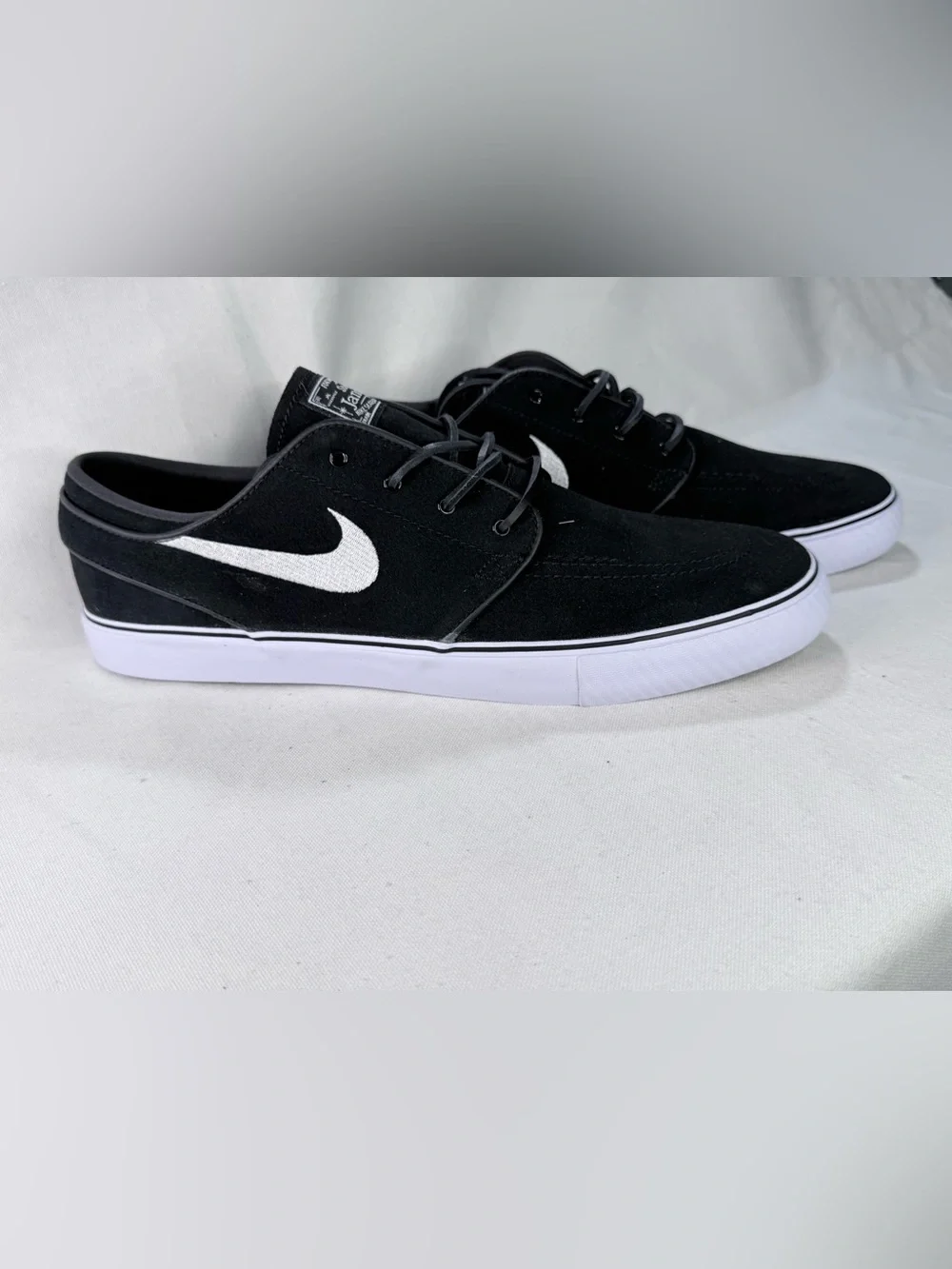 Nike SB Zoom Janoski OG+ Black and White Suede Skate Sneakers with foam and cork